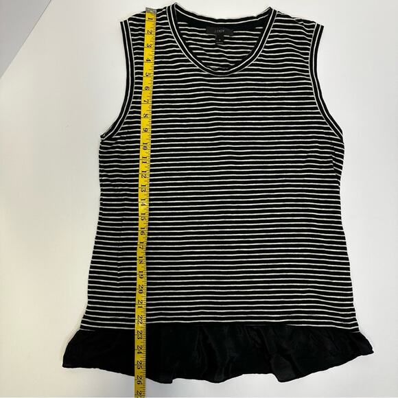 J.Crew Sleeveless Striped Peplum Hem Top - Size Small - Picture 6 of 10